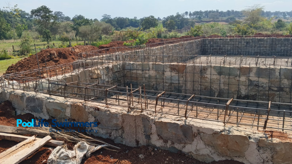 Kids pool under construction in thika greens