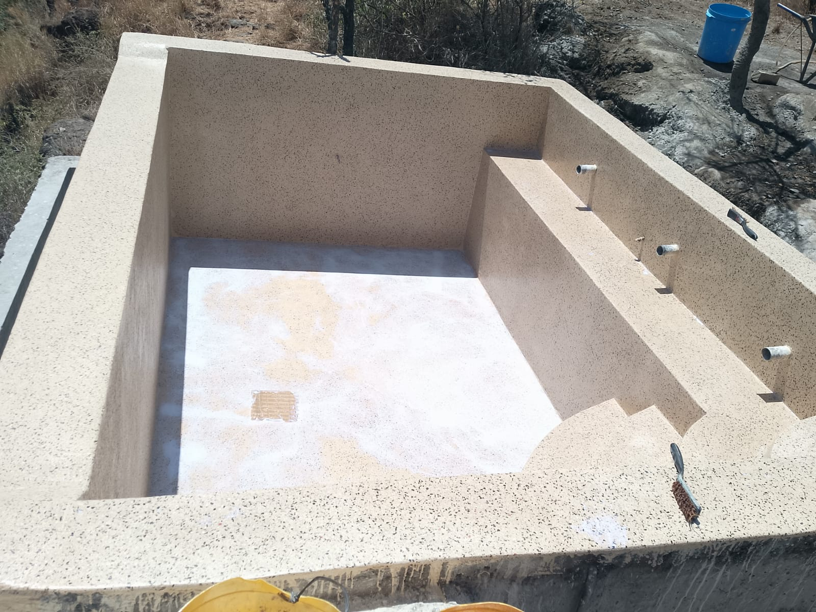 4x3m terrazzo-finished swimming pool built on a cliff in Ngong, Kenya